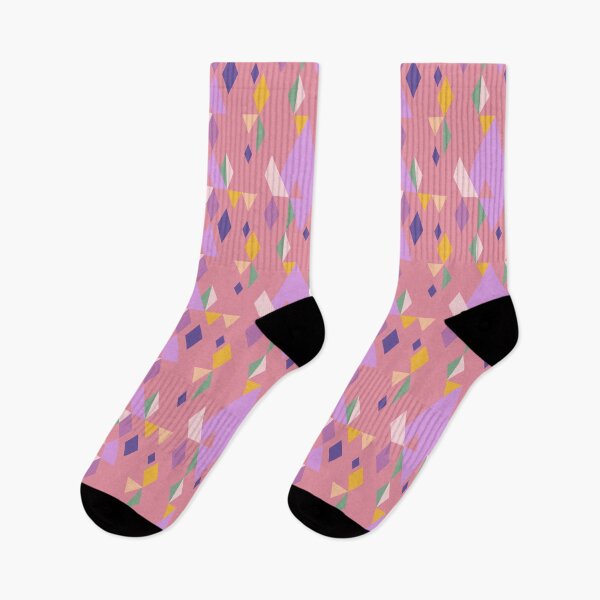 Item preview, Rhombuses on pink background, abstract seamless pattern designed and sold by Irina Ivanova.