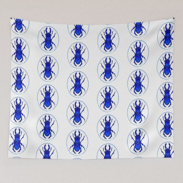 Item preview, Vintage blue scarab designed and sold by Yety-design.