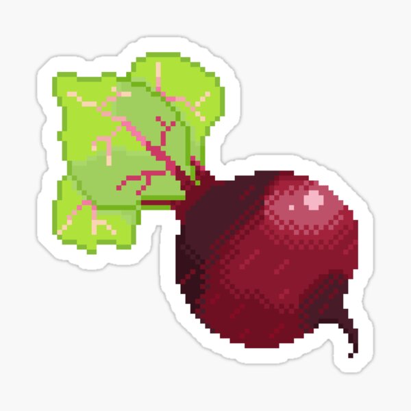 "Pixel Beet" Sticker by ShadedPenumbra Redbubble