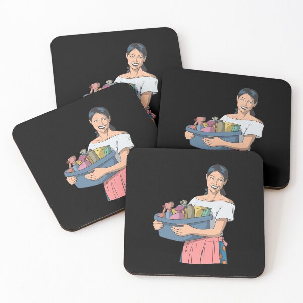 Item preview, Cleaning lady with utensils vintage designed and sold by Monkey Ful.