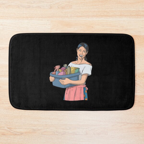Item preview, Cleaning lady with utensils vintage designed and sold by Monkey Ful.