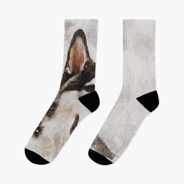 Item preview, Siberian Husky dog watercolour digital portrait designed and sold by Gerald Waters.