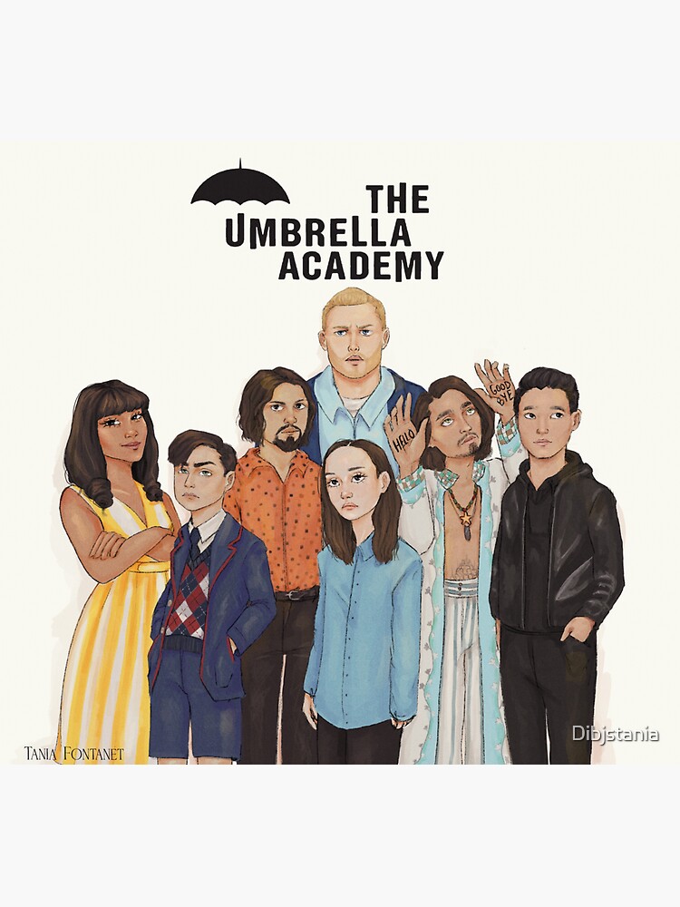 Pegatina The Umbrella Academy De Dibjstania Redbubble