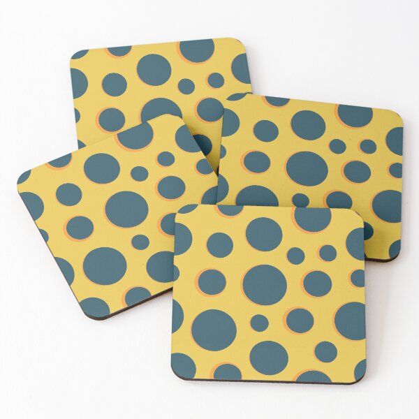 Item preview, polka dots cheese pattern designed and sold by rysunki-malunki.