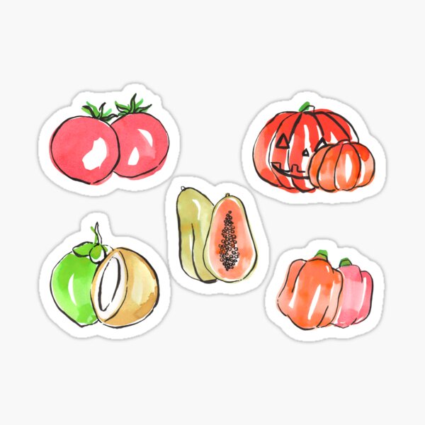 Download Papaya Stickers Redbubble PSD Mockup Templates