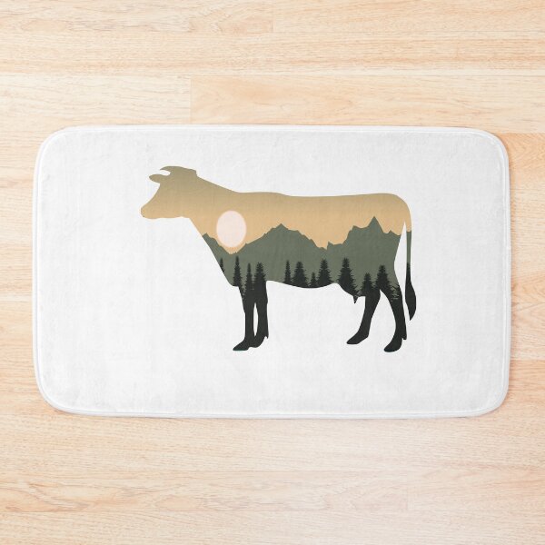Item preview, cow forest mountain sunset gift for farmer designed and sold by alaechamlal.