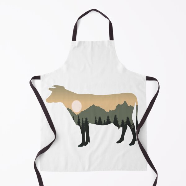Item preview, cow forest mountain sunset gift for farmer designed and sold by alaechamlal.