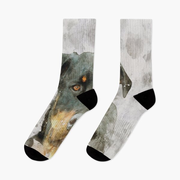 Item preview, Rottweiler dog watercolour digital portrait designed and sold by Gerald Waters.