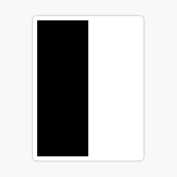 Half Black Half White Sticker