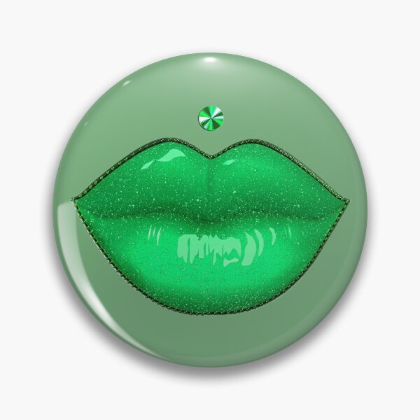 Item preview, Green Lipstick Pout Medusa Lips Piercing - Makeup designed and sold by GlamourChick.
