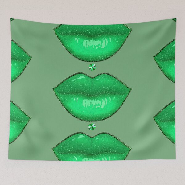 Item preview, Green Lipstick Pout Medusa Lips Piercing - Makeup designed and sold by GlamourChick.