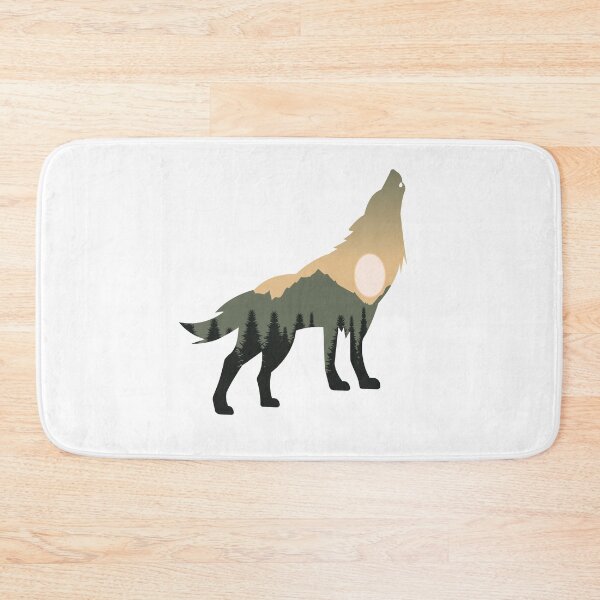 Item preview, wolf forest mountain sunset gift designed and sold by alaechamlal.