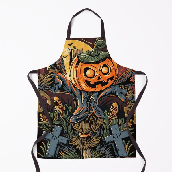 Item preview, Halloween Pumpkin Head Scarecrow In Graveyard designed and sold by Mareom Design.