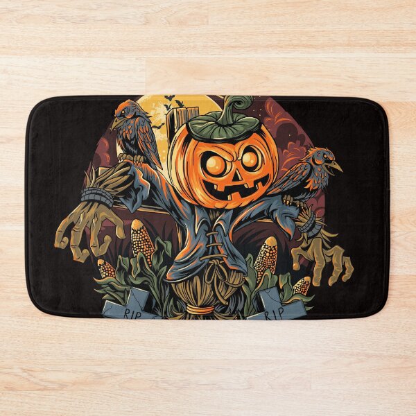 Item preview, Halloween Pumpkin Head Scarecrow In Graveyard designed and sold by Mareom Design.