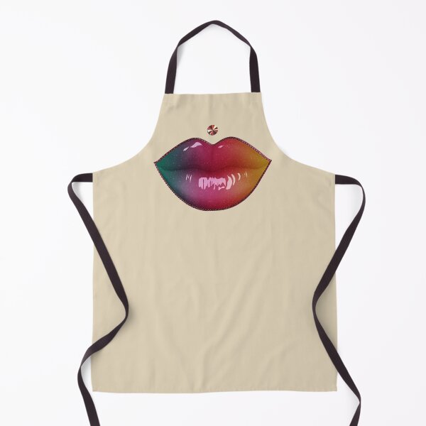Item preview, Lips piercing with pastel makeup pout - rainbow designed and sold by GlamourChick.
