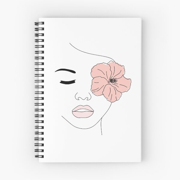 Artikelvorschau, Abstraktes Gesicht mit Blumen durch Strichzeichnung. Porträt minimalistischer Stil. Botanischer Druck. Natursymbol der Kosmetik. Blumenkopf. Modedruck. Beaty Salon Logo. entworfen und verkauft von OneLinePrint.