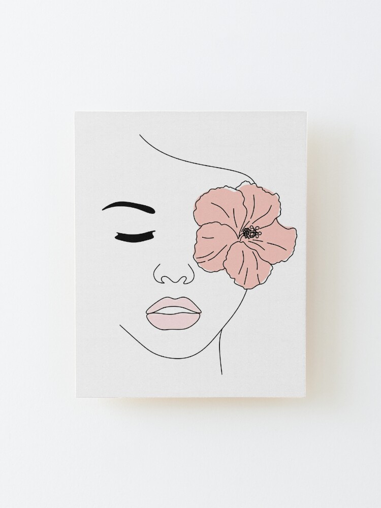 Printable Coloring Page Fantasy Floral Girl Portrait Wearing Mask