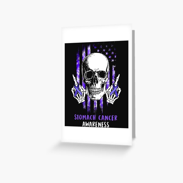 Thinking Of You Get Well Soon Card Sympathy Card For Him Awareness Periwinkle Ribbon Stomach Cancer Support Card For Her
