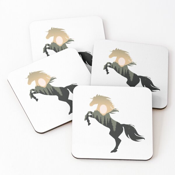 Item preview, horse forest mountain sunset gift for farmer designed and sold by alaechamlal.