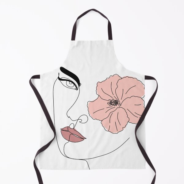 Item preview, Abstract face with flowers by line art drawing. Portrait minimalistic style. Botanical print. Fashion print. Beaty salon art designed and sold by OneLinePrint.