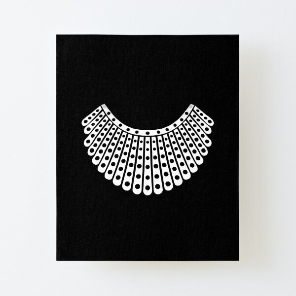 Ruth Bader Ginsburg Dissent Collar Canvas Mounted Print