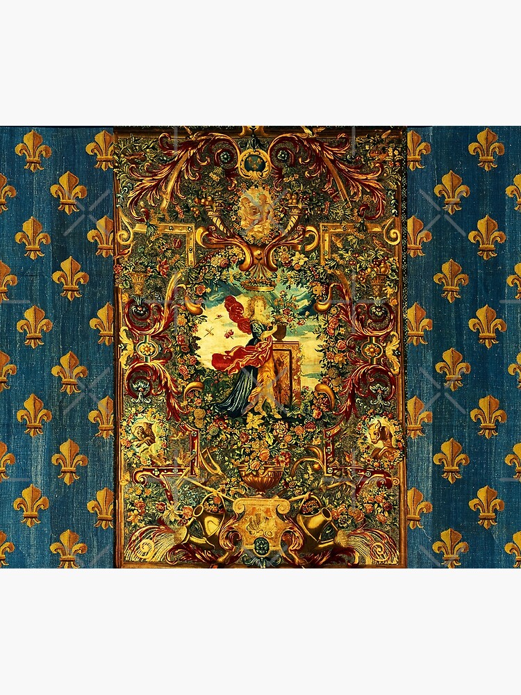 SEASONS AND ELEMENTS, SPRING AND FLORA, LOUIS XIV French Royal Embroidery  Tapestry Poster for Sale by BulganLumini