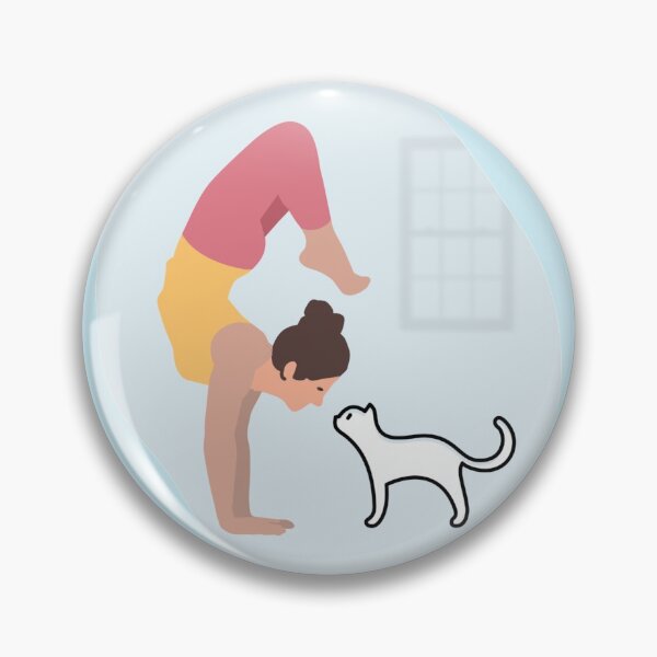 Item preview, Yoga with cat scorpion handstand designed and sold by Trio's Stuff.