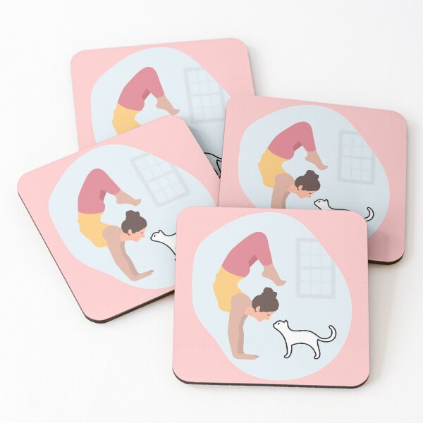 Item preview, Yoga with cat scorpion handstand designed and sold by Trio's Stuff.