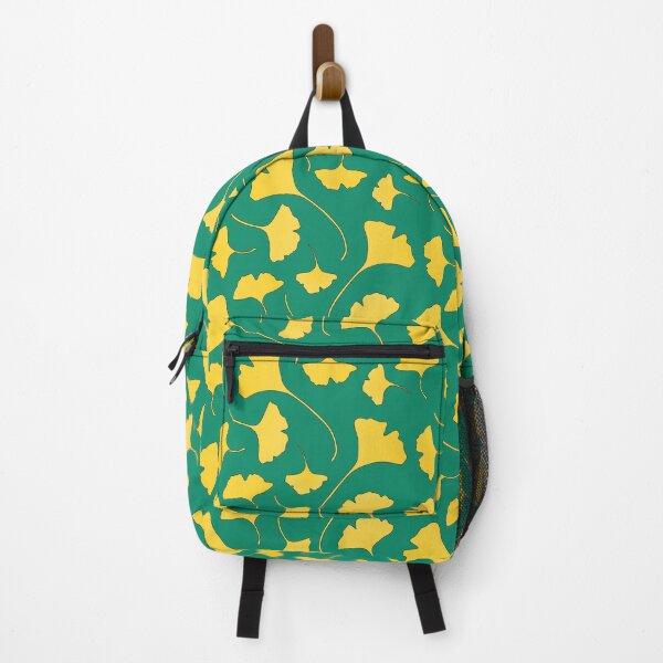 Item preview, Yellow Ginkgo Leaves Decorative Pattern on Turquoise designed and sold by nutmegfairy.