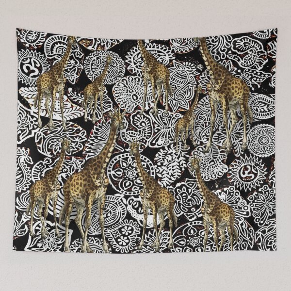 Item preview, Family Giraffes on Black and White Print Background designed and sold by Hanlar.