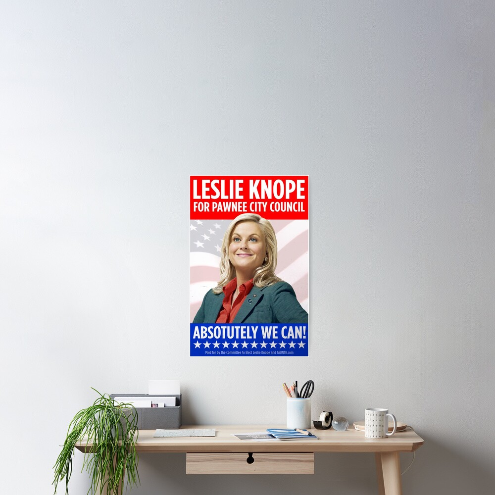 "Leslie Knope For Pawnee City Council" Poster for Sale by Flakey