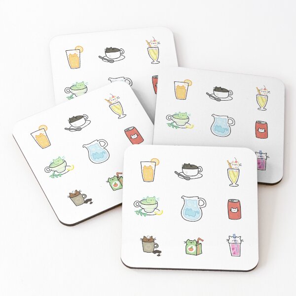 Item preview, cat drinks designed and sold by TeaBag114.