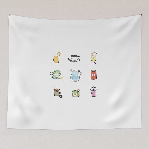 Item preview, cat drinks designed and sold by TeaBag114.