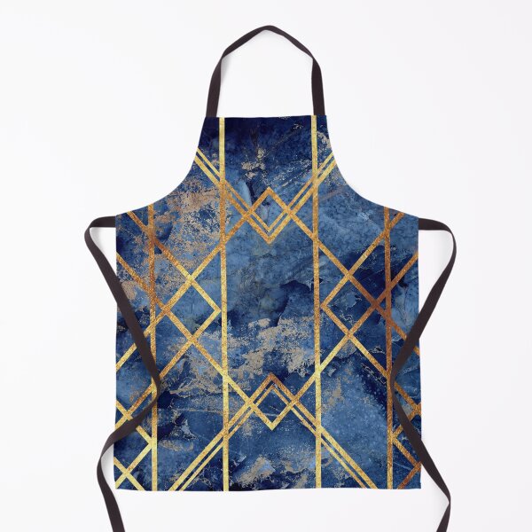 Item preview, Navy Gold Geometric Stone designed and sold by MA DESIGNS.