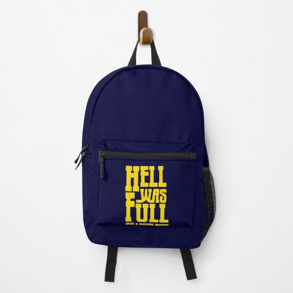 Item preview,  Hell was full so I came Back Dark Navy  and Yellow designed and sold by AirsoftBD.