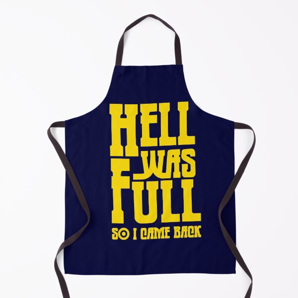 Item preview,  Hell was full so I came Back Dark Navy  and Yellow designed and sold by AirsoftBD.