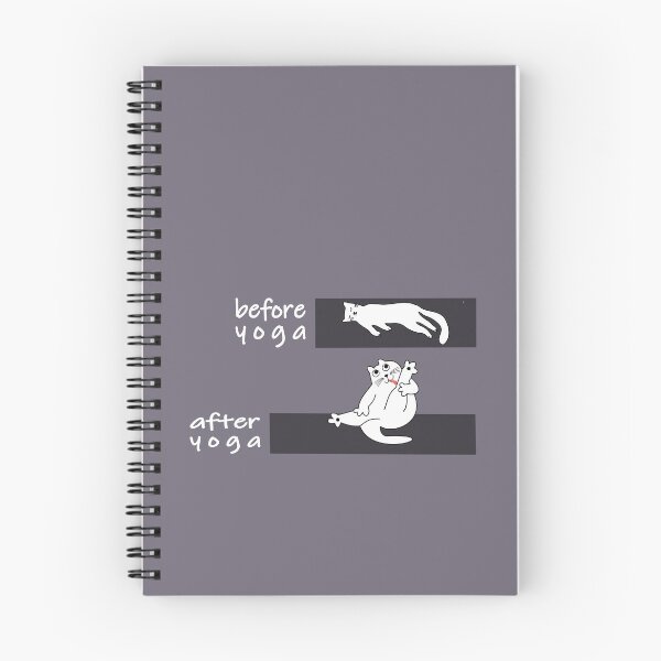 Item preview, Before Yoga, after yoga funny cat stretching gift designed and sold by CareShare Design.