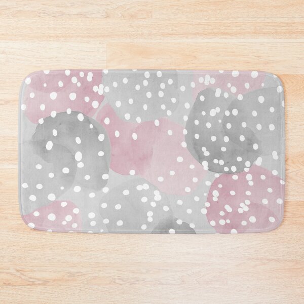 Pink and grey pastel Bath Mat