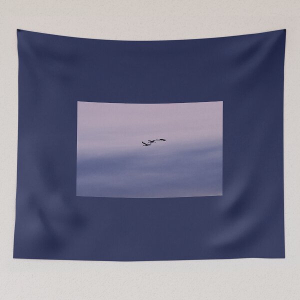 Item preview, Soft darkish blue. Evening of the cranes designed and sold by Jouko Lehto Photography.