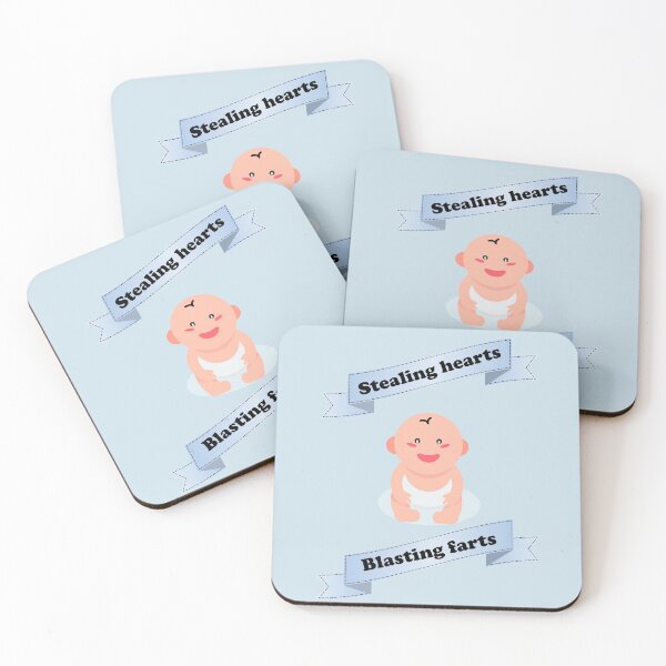 Item preview, Stealing hearts and blasting farts cute baby blue banner designed and sold by Deegital18.