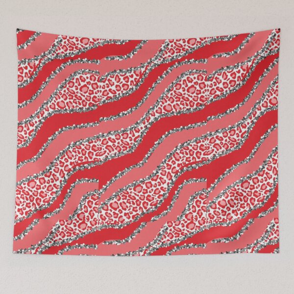 Item preview, Red Pink Leopard Stripes designed and sold by lotusbud.
