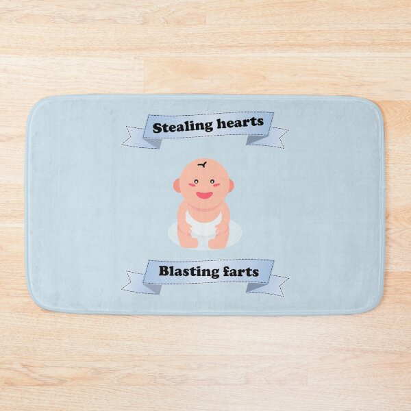 Item preview, Stealing hearts and blasting farts cute baby blue straight banner designed and sold by Deegital18.