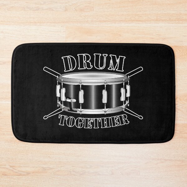 Item preview, Drum together text snare drum and sticks for drummers designed and sold by CiniArt.
