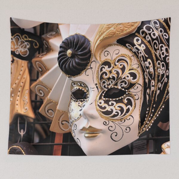 Item preview, Venetian mask, gold / white / black designed and sold by DeVeauDesign.
