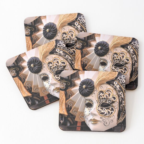 Item preview, Venetian mask, gold / white / black designed and sold by DeVeauDesign.