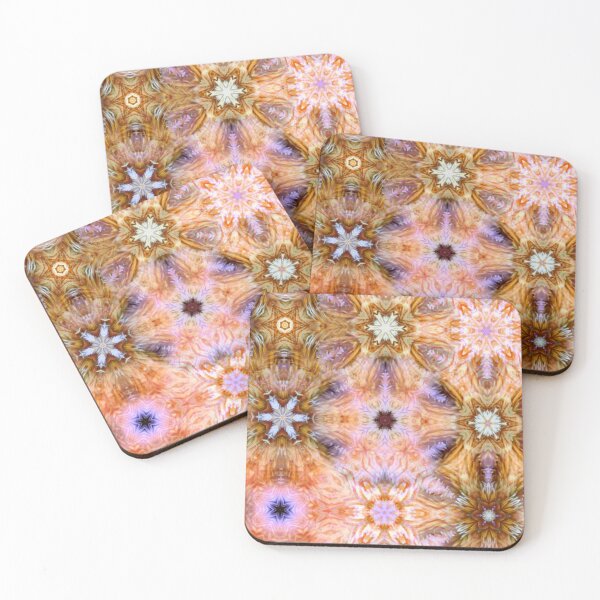 Item preview, Fuzzy golden rosa caleidoscopic mandala designed and sold by byulvenberg.