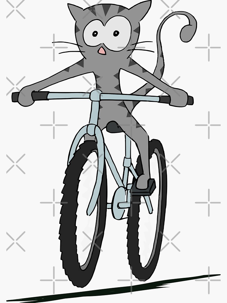 ciclista de dibujos animados en blanco y negro