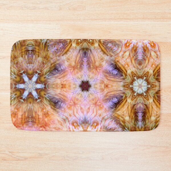 Item preview, Fuzzy golden rosa caleidoscopic mandala designed and sold by byulvenberg.