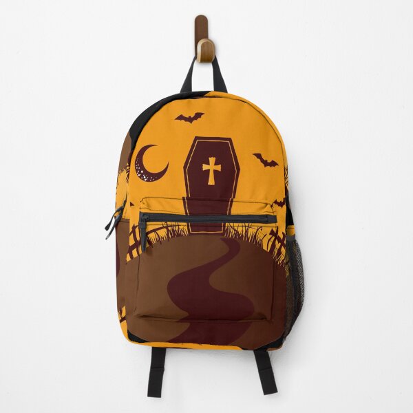 Item preview, An old coffin on a cemetery, a Halloween design with black background. designed and sold by 2AcesDesign.