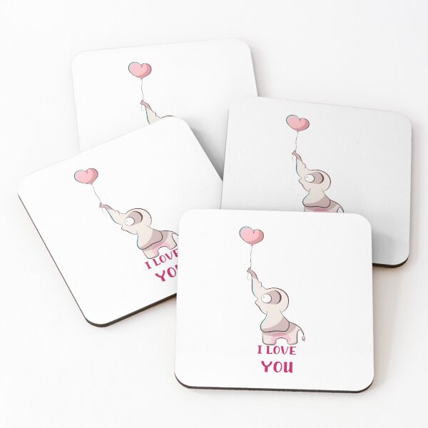 Item preview, I love you, love, in love, elephant, funny gift idea designed and sold by ThommyBLN.